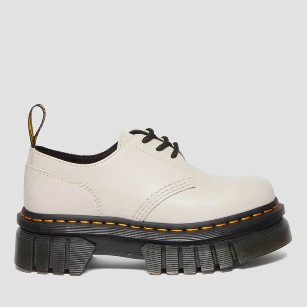 Dr. Martens Women's 1461 Audrick Quad Platform Grey Nappa UsL8